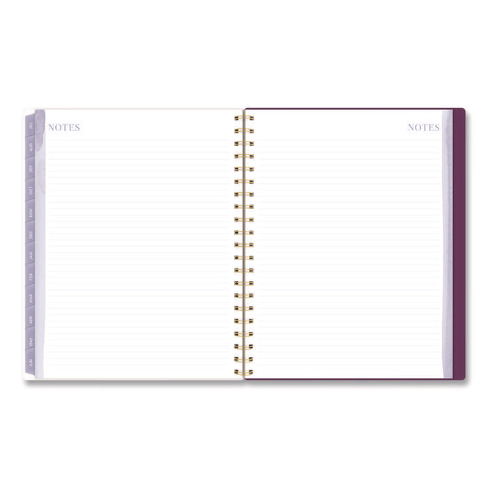 Leah Bisch Petite Floral Academic Weekly Monthly Planner, 11 x 8.5, Purple/Green Cover, 12-Month (July to June): 2025 to 2026