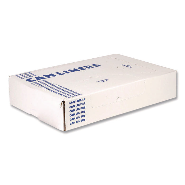 Linear Low-Density Can Liners, 33 gal, 0.65 mil, 33 x 39, Clear, Roll, 250/Carton