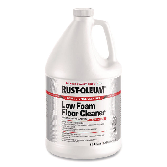 Professional Low Foam Floor Cleaner Concentrate, Lemon Scent, 1 gal Bottle, 4/Carton