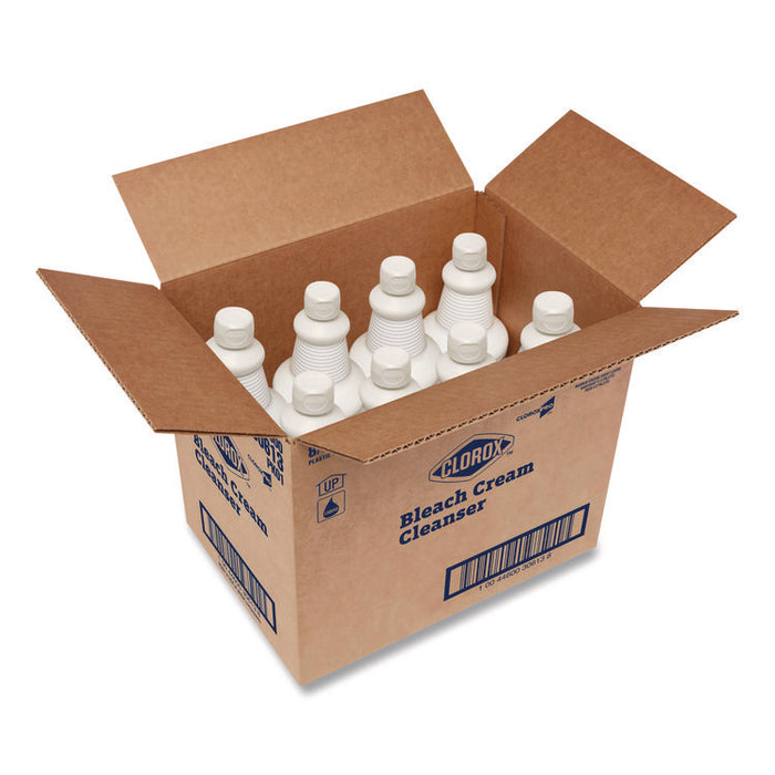 CloroxPro Bleach Cream Cleanser, 32 oz Bottle, 8/Carton