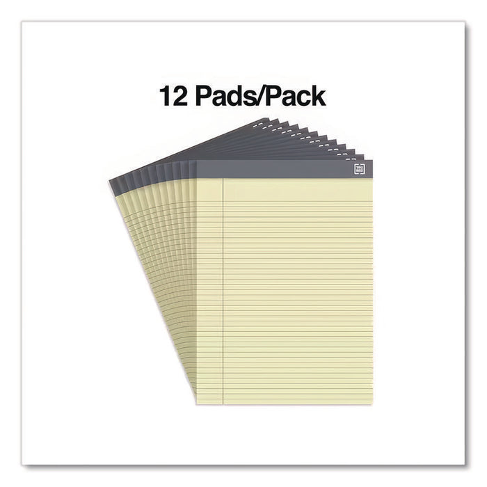 Notepads, Narrow Rule, (50) Canary Yellow 8.5 x 11 Sheets, 12/Pack