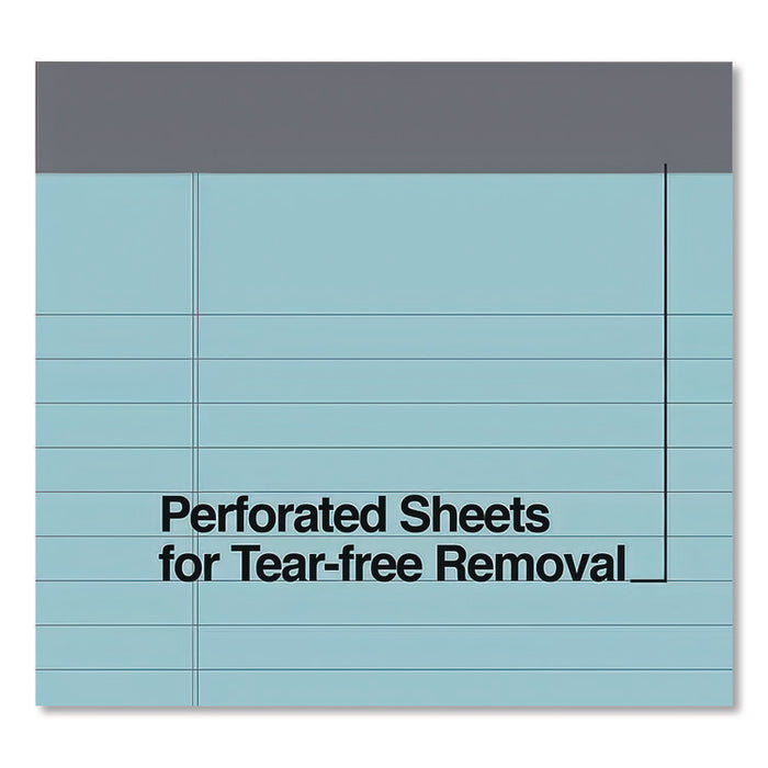Notepads, Wide/Legal Rule, (50) Assorted Pastel Color 8.5 x 11 Sheets, 6/Pack