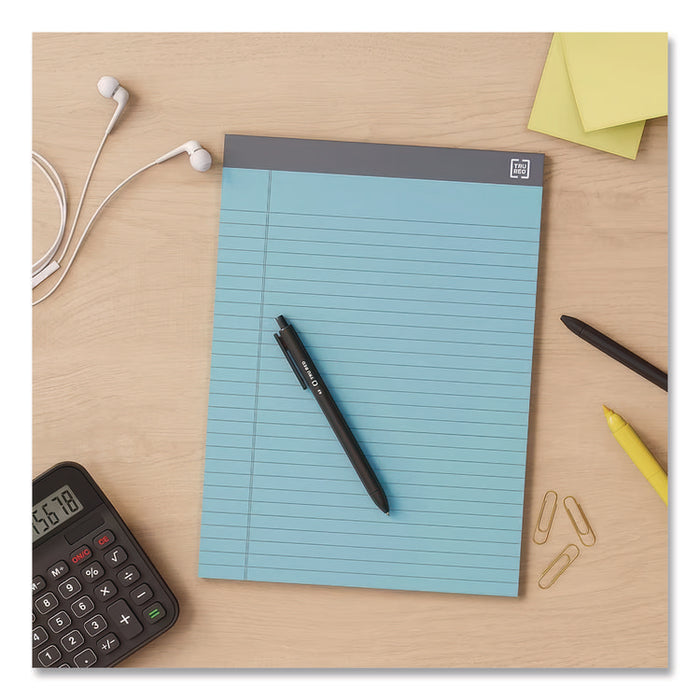 Notepads, Wide/Legal Rule, (50) Assorted Pastel Color 8.5 x 11 Sheets, 6/Pack