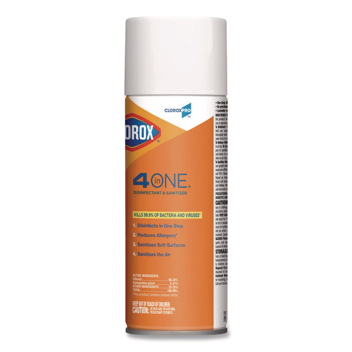 4-in-One Disinfectant and Sanitizer, Citrus Scent, 14 oz Aerosol Spray