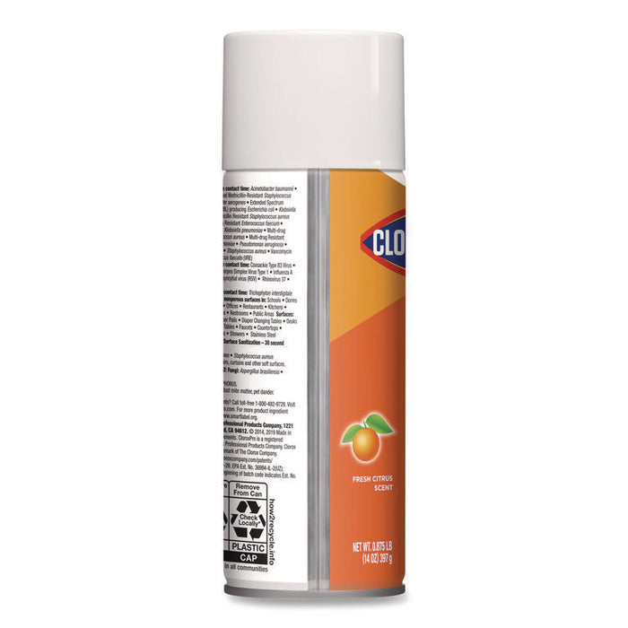 4-in-One Disinfectant and Sanitizer, Citrus Scent, 14 oz Aerosol Spray