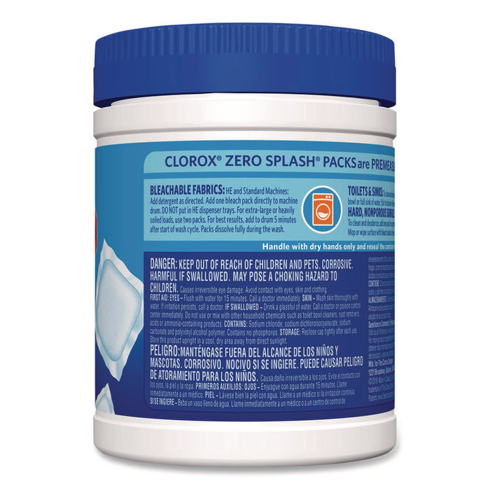 Zero Splash Bleach Packs, Regular Scent, 12 Packs/Canister, 6 Canisters/Carton
