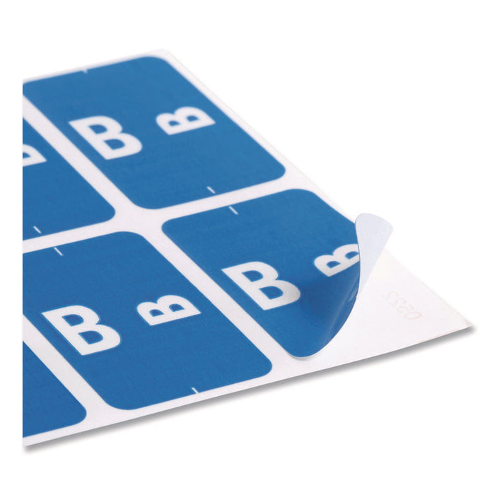 AlphaZ Color-Coded Second Letter Alphabetical Labels, B, 1 x 1.63, Dark Blue, 10/Sheet, 10 Sheets/Pack