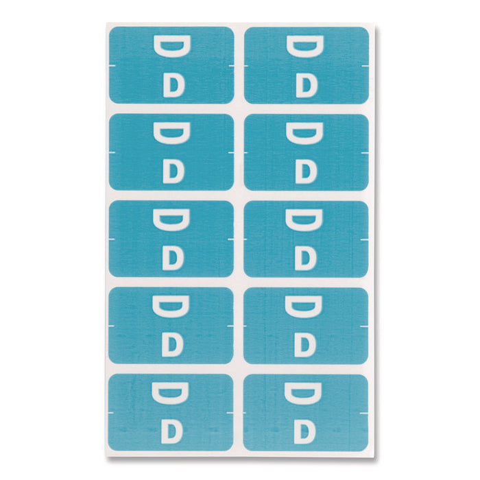 AlphaZ Color-Coded Second Letter Alphabetical Labels, D, 1 x 1.63, Light Blue, 10/Sheet, 10 Sheets/Pack