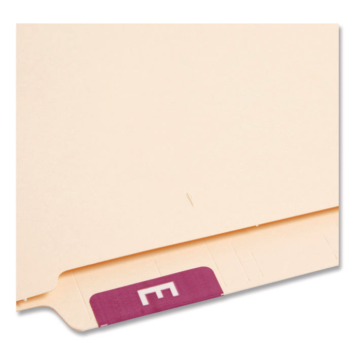 AlphaZ Color-Coded Second Letter Alphabetical Labels, E, 1 x 1.63, Purple, 10/Sheet, 10 Sheets/Pack