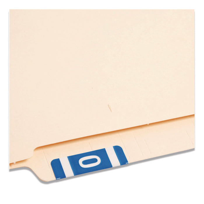 AlphaZ Color-Coded Second Letter Alphabetical Labels, O, 1 x 1.63, Dark Blue, 10/Sheet, 10 Sheets/Pack