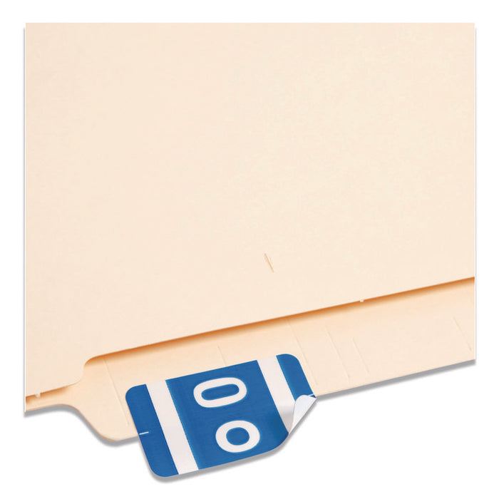 AlphaZ Color-Coded Second Letter Alphabetical Labels, O, 1 x 1.63, Dark Blue, 10/Sheet, 10 Sheets/Pack