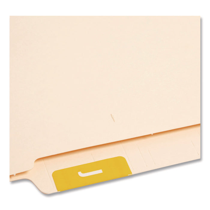 AlphaZ Color-Coded Second Letter Alphabetical Labels, J, 1 x 1.63, Yellow, 10/Sheet, 10 Sheets/Pack