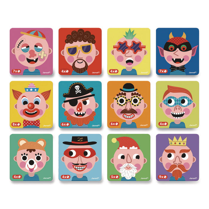 Magneti'books, Boy's Crazy Faces, Ages 3 to 8, 40 Pieces