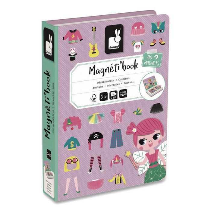 Magneti'books, Girl's Costumes, Ages 3 to 8, 54 Pieces