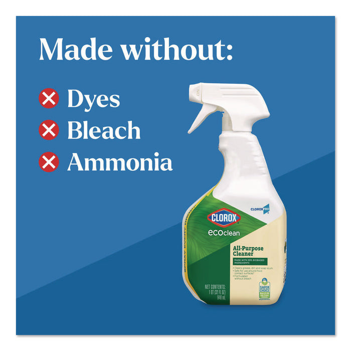 Clorox Pro EcoClean All Purpose Cleaner, Unscented, 32 oz Spray Bottle
