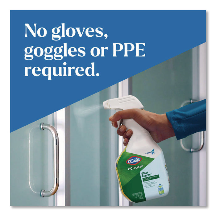 Clorox Pro EcoClean Glass Cleaner, 32 oz Spray Bottle, 9/Carton