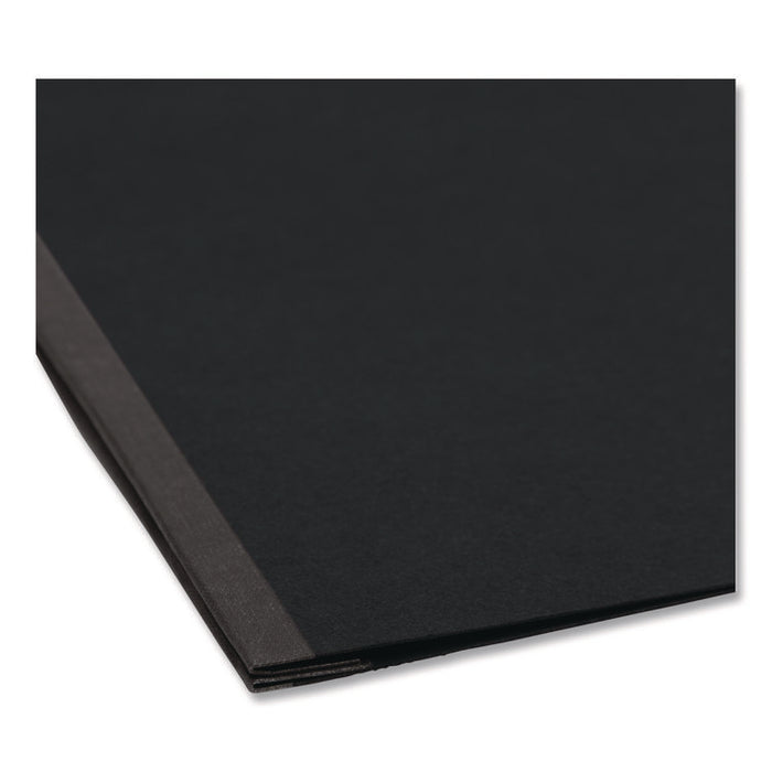 Prong Fastener Premium Pressboard Report Cover, Two-Piece Prong Fastener, 2" Capacity, 8.5 x 11, Black/Black
