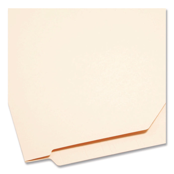 End Tab Jackets with Reinforced Tabs, Straight Tab, Legal Size, 11-pt Manila, 100/Box