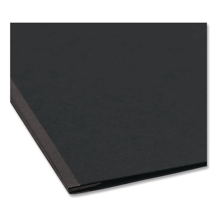 Prong Fastener Premium Pressboard Report Cover, Two-Piece Prong Fastener, 2" Capacity,  8.5 x 11, Black/Black