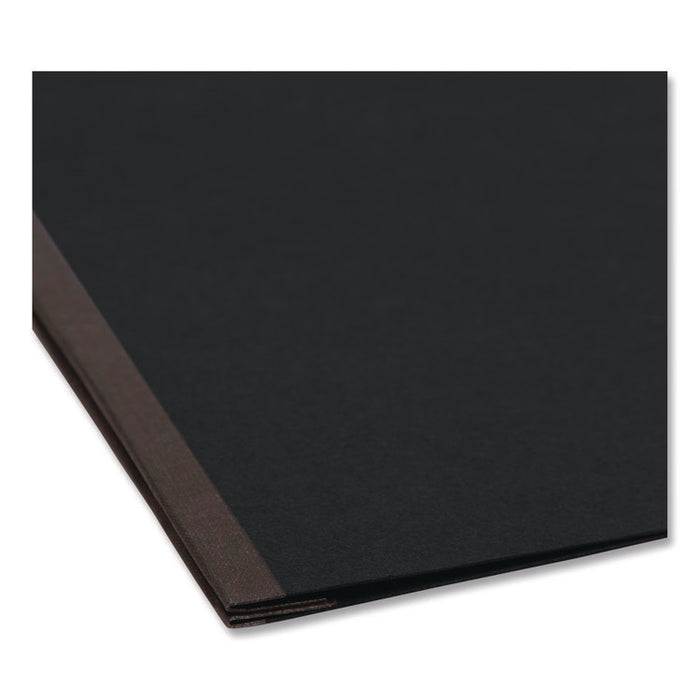 Prong Fastener Premium Pressboard Report Cover, Two-Piece Prong Fastener, 3" Capacity, 11 x 17, Black/Black