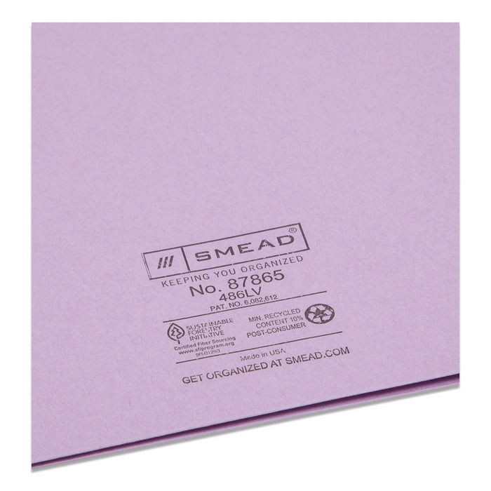 Two-Pocket Folders, Accommodates (100) 11 x 8.5 Sheets, Lavender, 25/Box