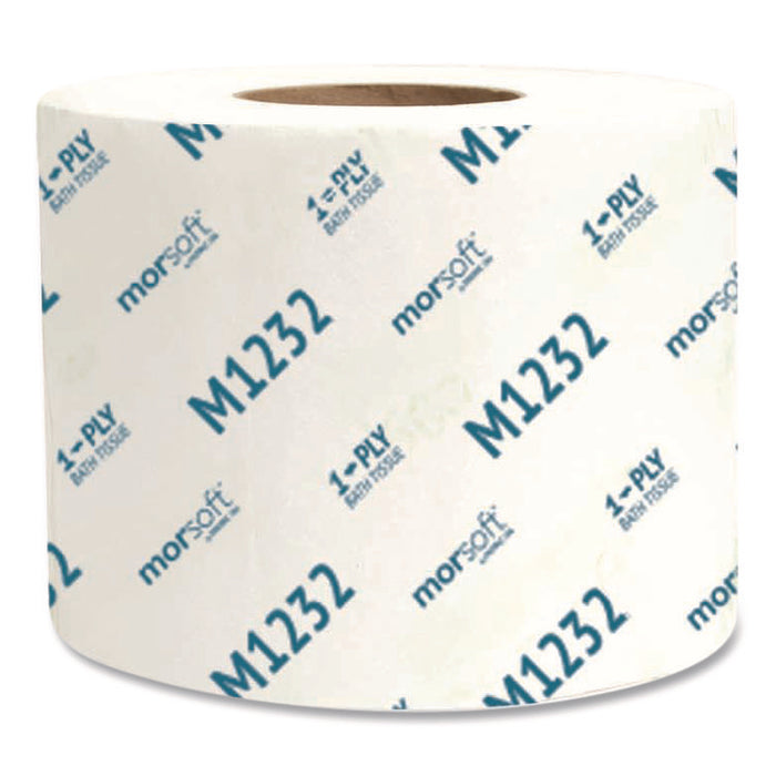 Morsoft Controlled Bath Tissue, Septic Safe, 1-Ply, White, 1,200 Sheets/Roll, 48 Rolls/Carton