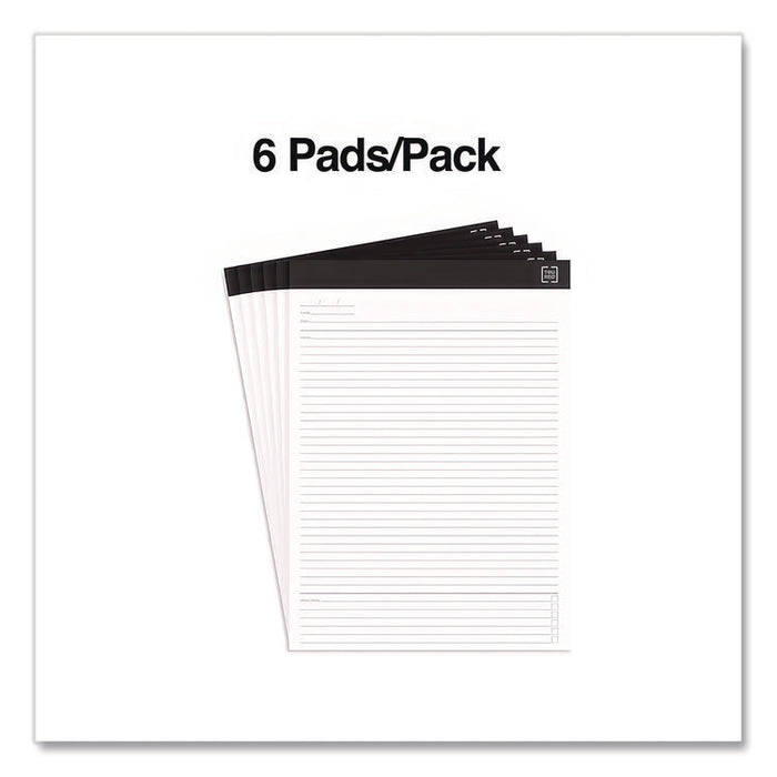 Notepads, Meeting-Minutes/Notes Format, (50) White 8.5 x 11 Sheets, 6/Pack