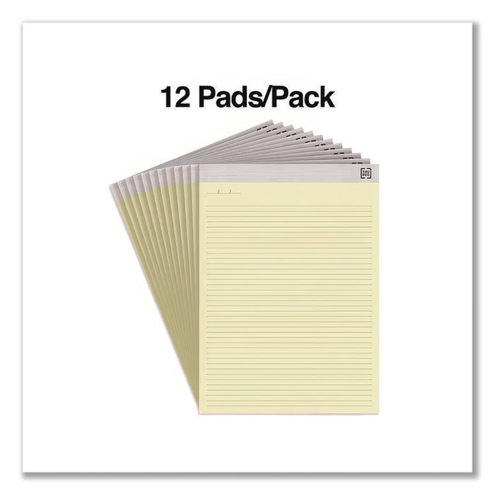 Notepads, Narrow Rule, (50) Canary 8.5 x 11 Sheets, 12/Pack