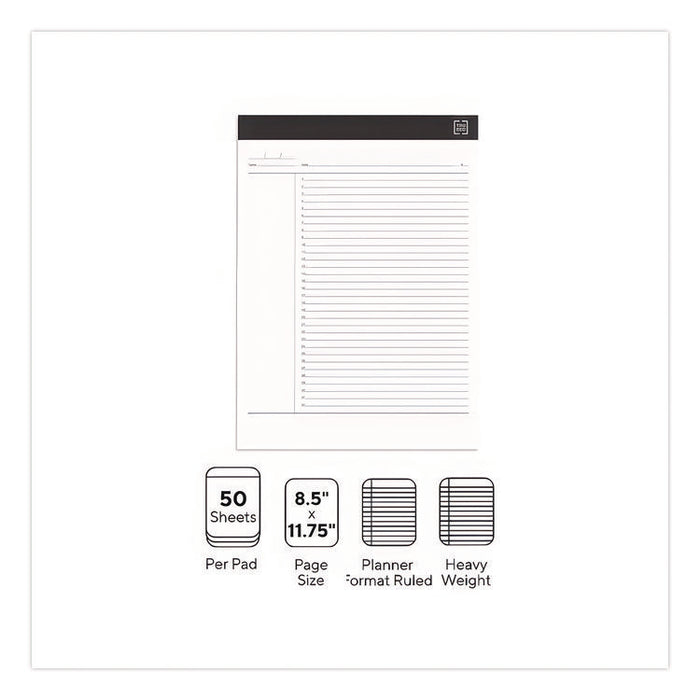 Notepads, Project-Management Format, (50) White 8.5 x 11 Sheets, 6/Pack