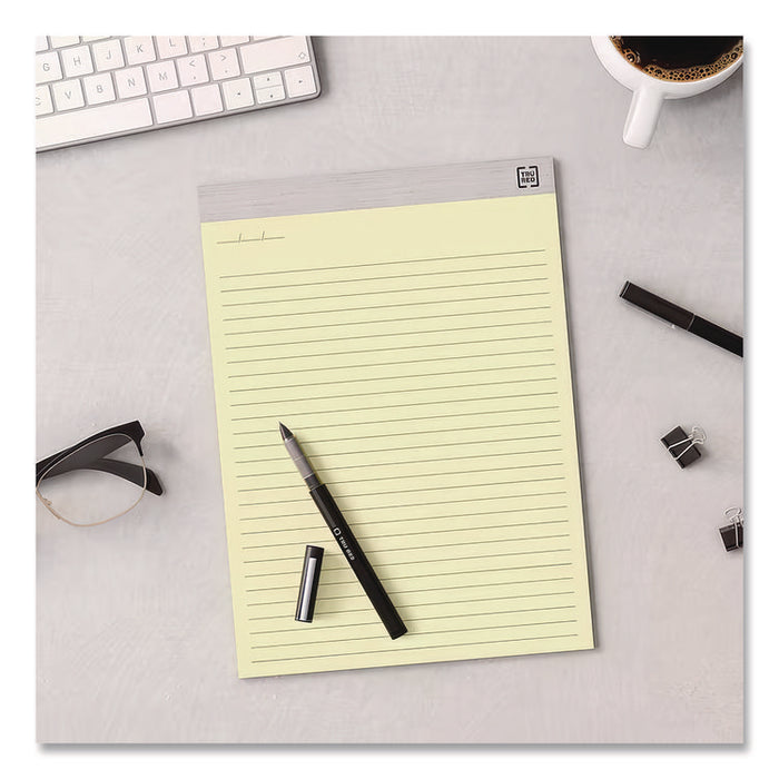 Notepads, Wide/Legal Rule, (50) Canary Yellow 8.5 x 11 Sheets, 12/Pack