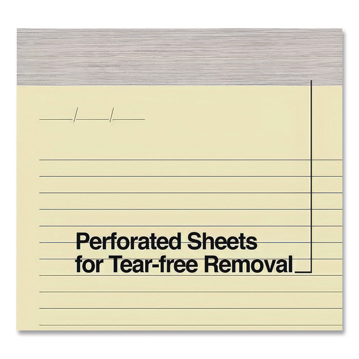 Notepads, Wide/Legal Rule, (50) Canary Yellow 8.5 x 14 Sheets, 12/Pack