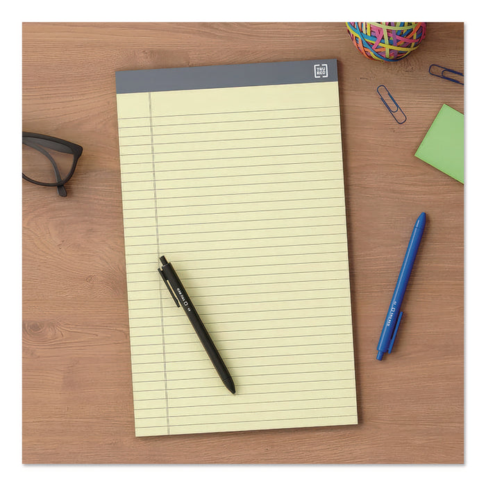 Notepads, Wide/Legal Rule, (50) Canary 8.5 x 14 Sheets, 12/Pack