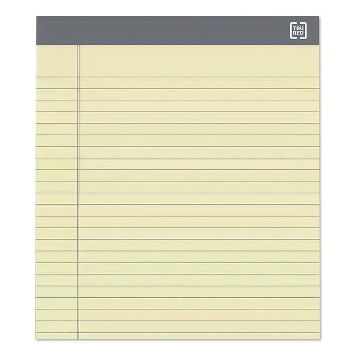 Notepads, Wide/Legal Rule, (50) Canary 8.5 x 14 Sheets, 12/Pack