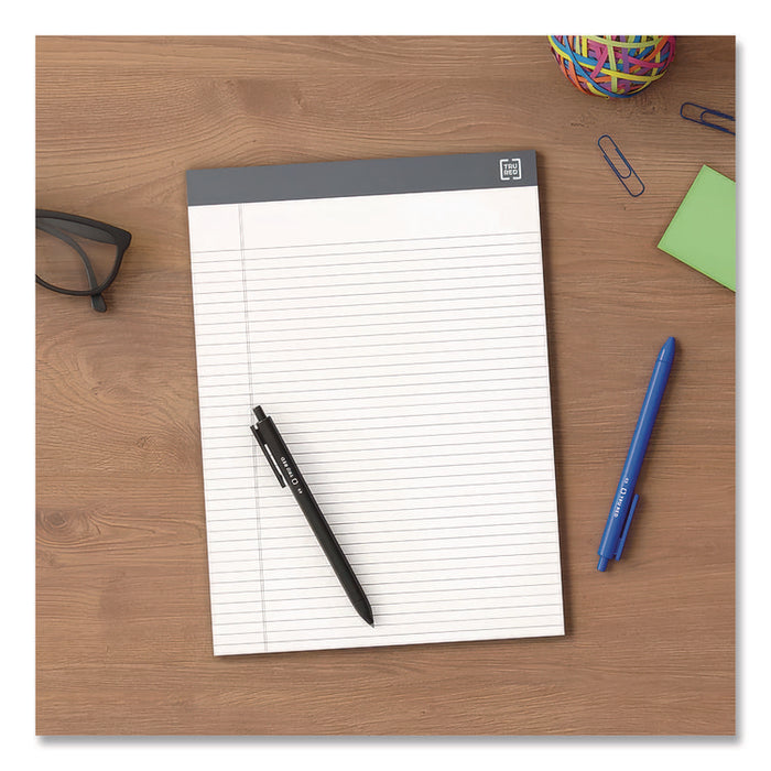 Notepads, Wide/Legal Rule, (50) White 8.5" x 11" Sheets, 12/Pack
