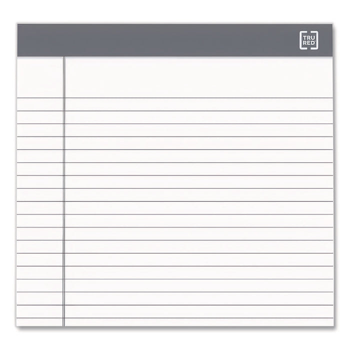 Notepads, Wide/Legal Rule, (50) White 8.5" x 11" Sheets, 12/Pack