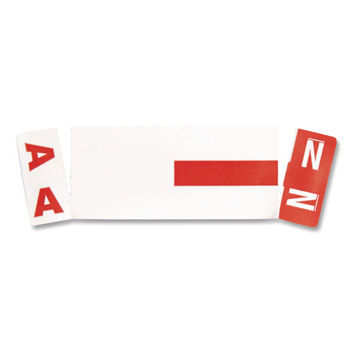 AlphaZ Color-Coded First Letter Combo Alpha Labels, A/N, 1.16 x 3.63, Red/White, 5/Sheet, 20 Sheets/Pack