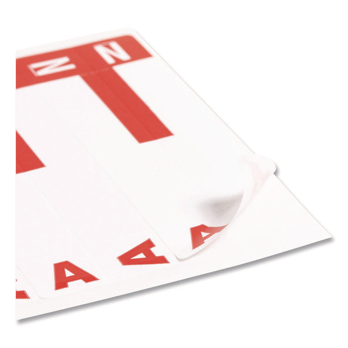 AlphaZ Color-Coded First Letter Combo Alpha Labels, A/N, 1.16 x 3.63, Red/White, 5/Sheet, 20 Sheets/Pack