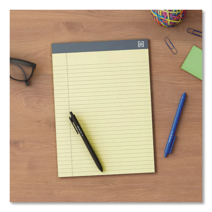 Notepads, Wide/Legal Rule, (50) Canary 8.5 x 11 Sheets, 12/Pack