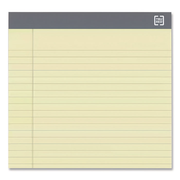 Notepads, Wide/Legal Rule, (50) Canary 8.5 x 11 Sheets, 12/Pack