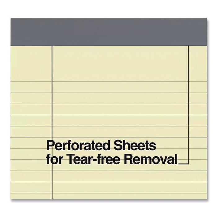 Notepads, Wide/Legal Rule, (50) Canary 8.5 x 11 Sheets, 12/Pack