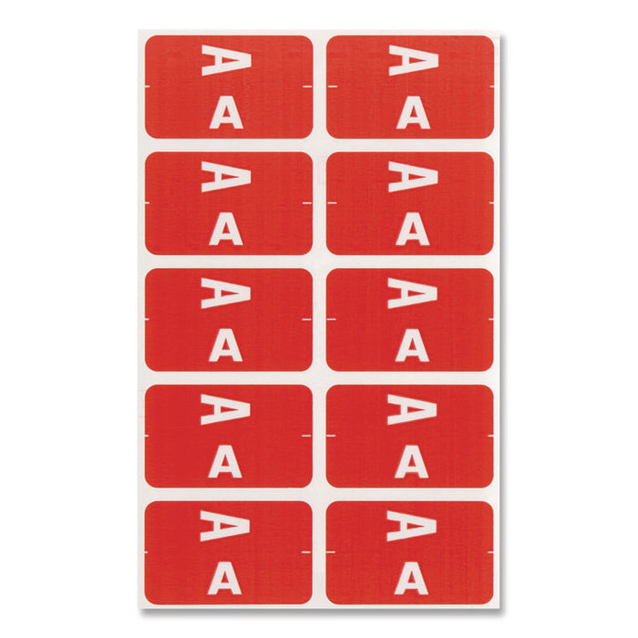 AlphaZ Color-Coded First Letter Combo Alpha Labels, I/V, 1.16 x 3.63, Pink/White, 5/Sheet, 20 Sheets/Pack