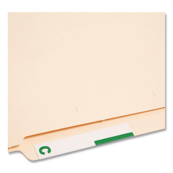 AlphaZ Color-Coded First Letter Combo Alpha Labels, C/P, 1.16 x 3.63, Dark Green/White, 5/Sheet, 20 Sheets/Pack