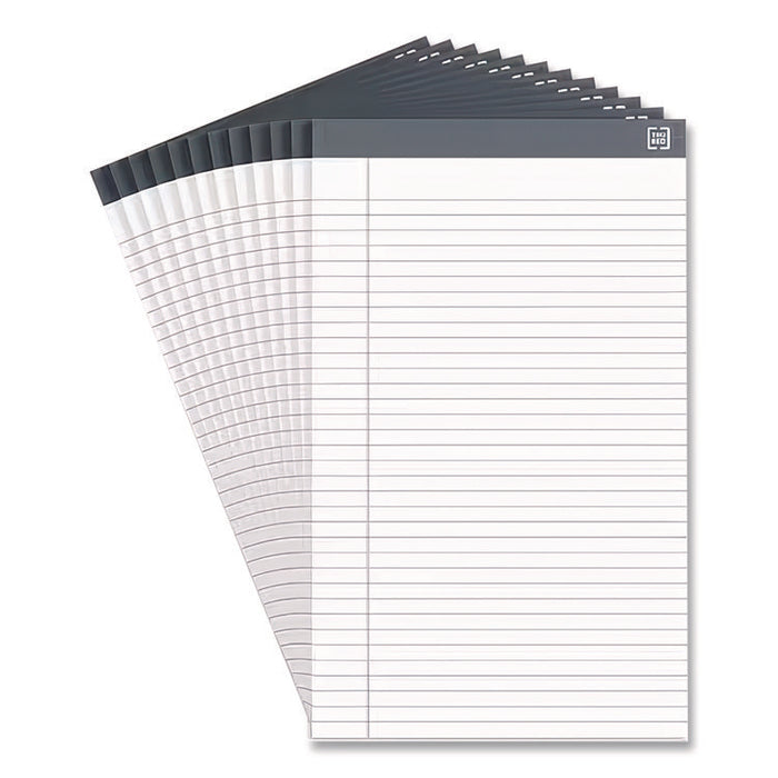 Notepads, Wide/Legal Rule, (50) White 8.5 x 14 Sheets, 12/Pack