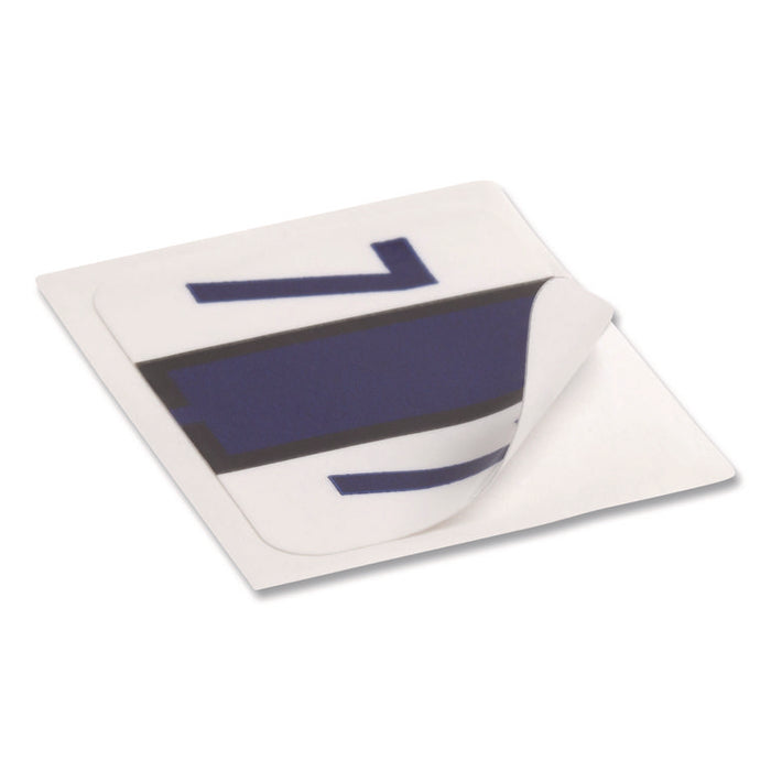 Numerical End Tab File Folder Labels, 7, 1 x 1.25, White, 500/Roll
