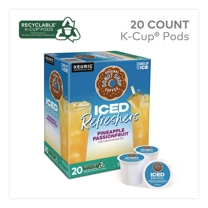 ICED Refreshers K-Cup Pods, Pineapple Passion Fruit, 20/Box