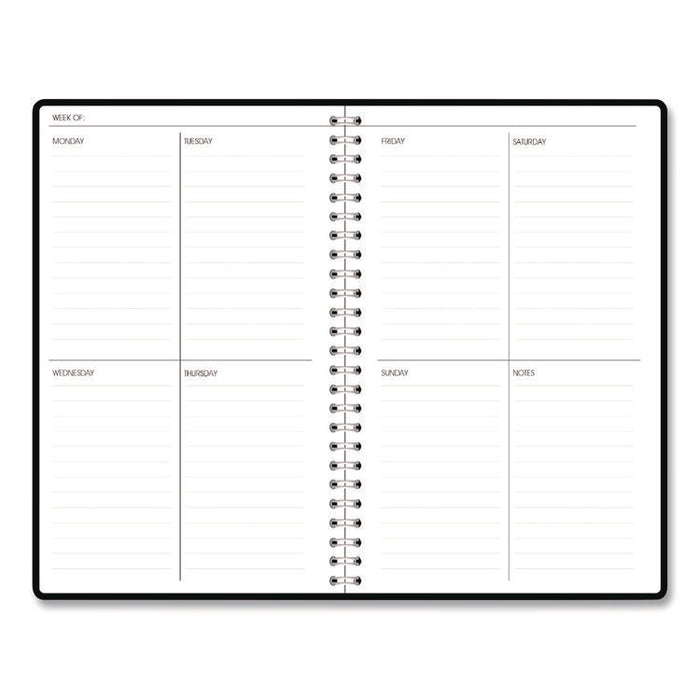 Recycled Non-Dated Monthly/Weekly Planner, Abstract Faces, Black/White Cover, Undated