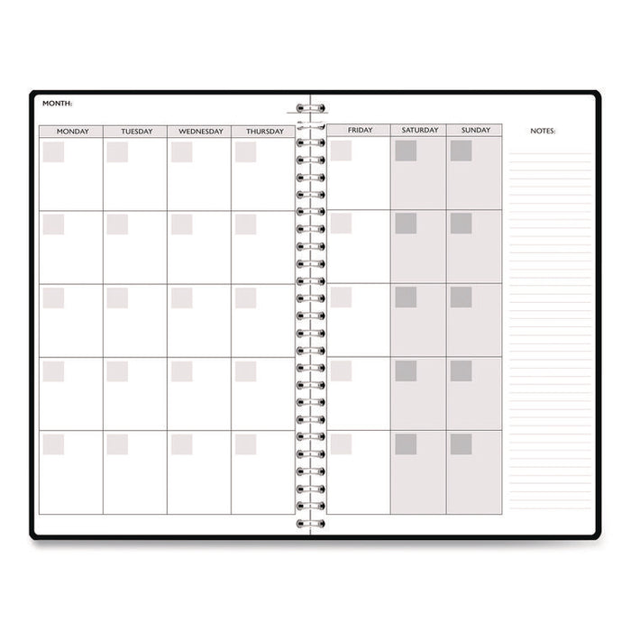 Recycled Non-Dated Monthly/Weekly Planner, Celestial, Blue/Gold Cover, Undated