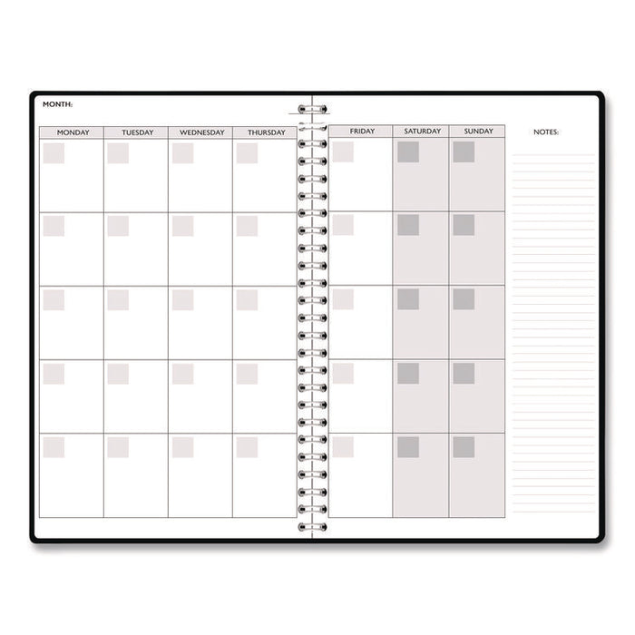 Recycled Non-Dated Monthly/Weekly Planner, Fall Floral, Multicolor Cover, Undated