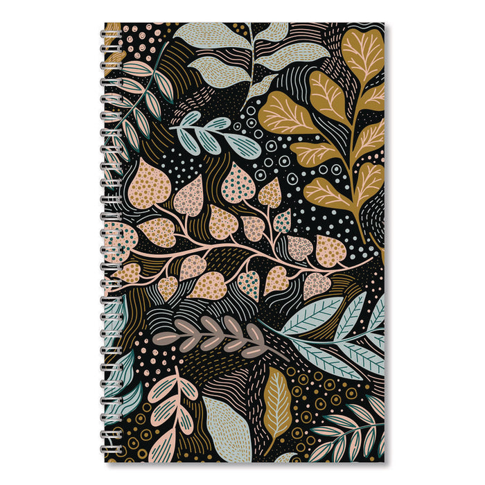 Recycled Non-Dated Monthly/Weekly Planner, Fall Floral, Multicolor Cover, Undated
