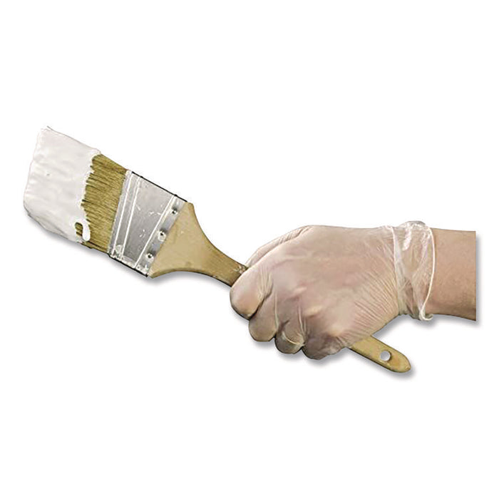 Industrial Vinyl Gloves, Powder-Free, Small, 3 mil Thick, 9.5" Long, Clear, 100/Box